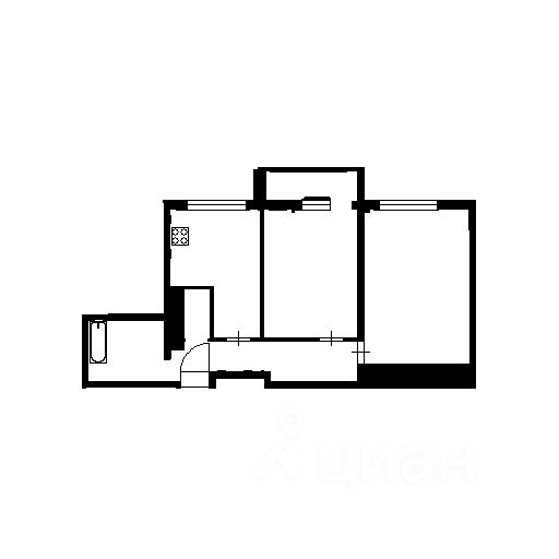 Планировка этой квартиры по данным Циан