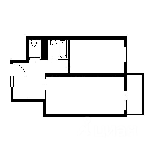 Планировка этой квартиры по данным Циан