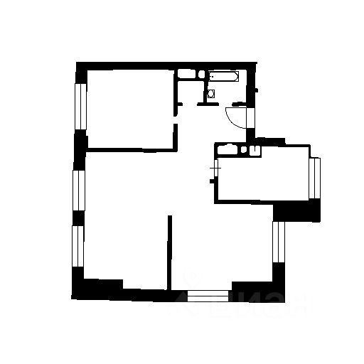 Планировка этой квартиры по данным Циан