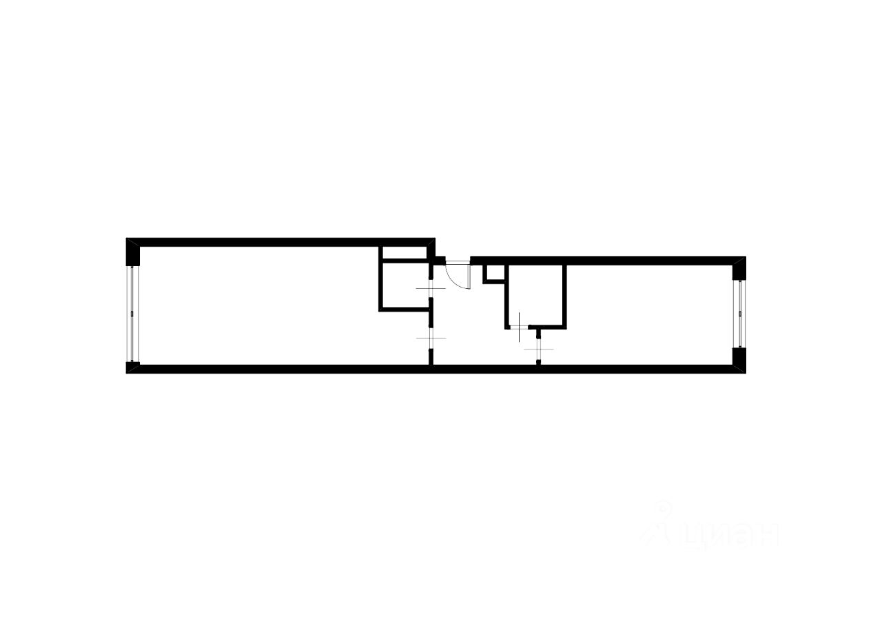 Планировка этой квартиры по данным Циан