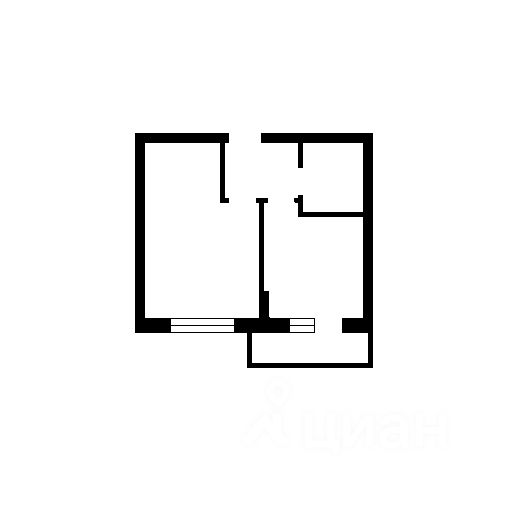 Планировка этой квартиры по данным Циан