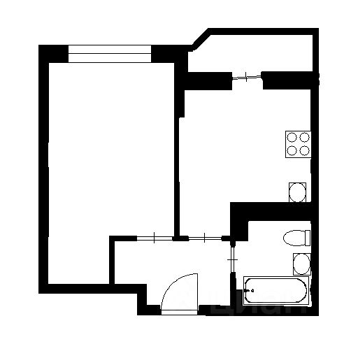 Планировка этой квартиры по данным Циан