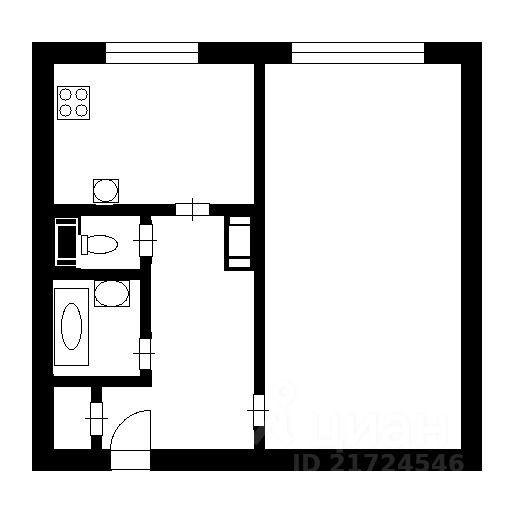Планировка этой квартиры по данным Циан