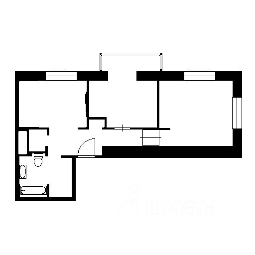 Планировка этой квартиры по данным Циан