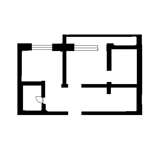 Планировка этой квартиры по данным Циан