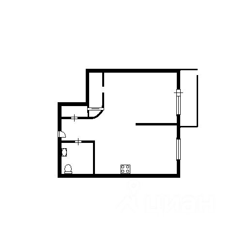 Планировка этой квартиры по данным Циан