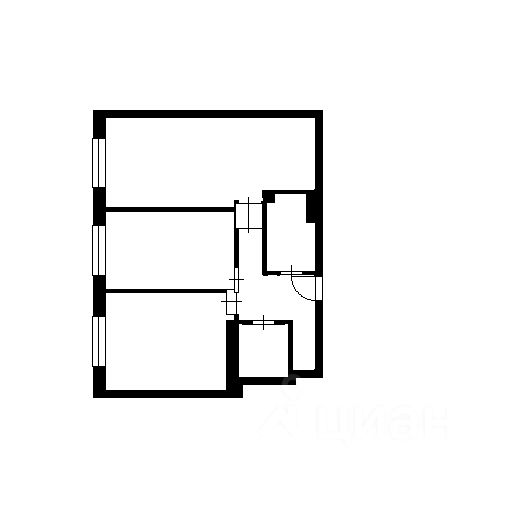 Планировка этой квартиры по данным Циан