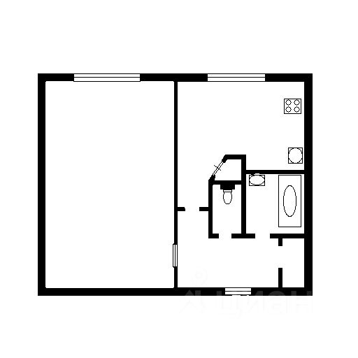 Планировка этой квартиры по данным Циан