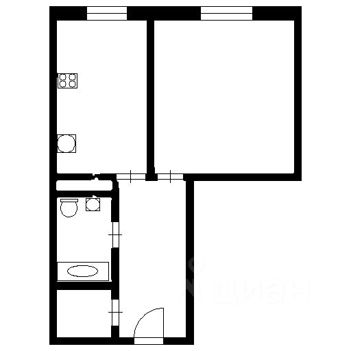 Планировка этой квартиры по данным Циан