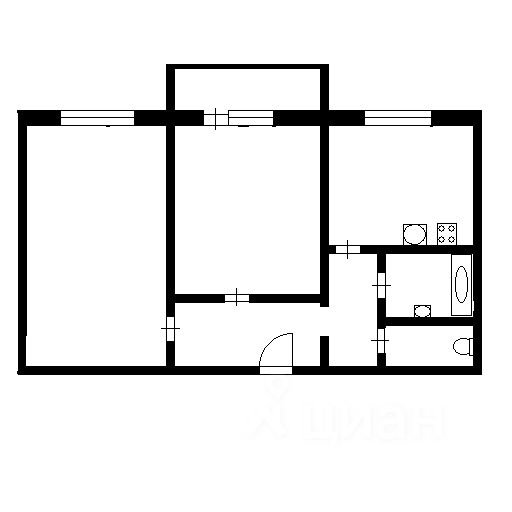 Планировка этой квартиры по данным Циан