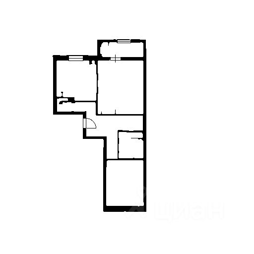 Планировка этой квартиры по данным Циан
