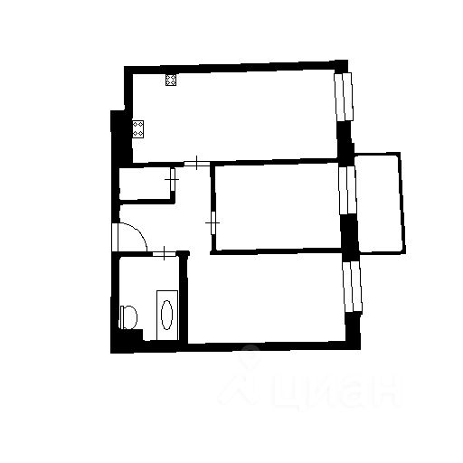 Планировка этой квартиры по данным Циан