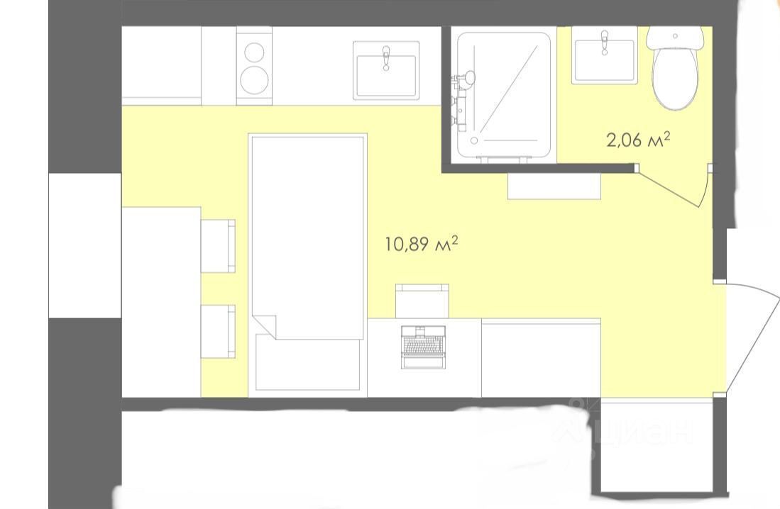 Продаетсяапартаменты-студия,13м²