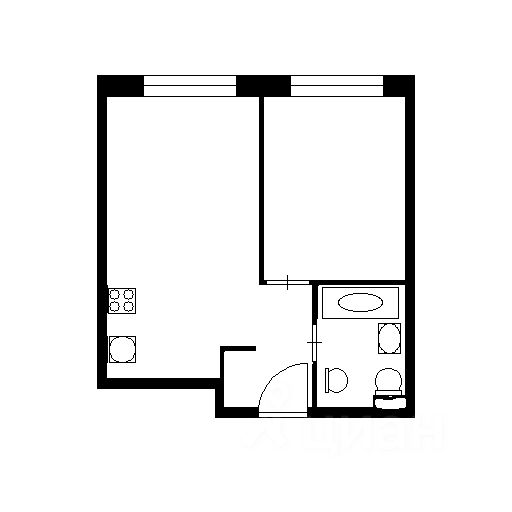 Планировка этой квартиры по данным Циан