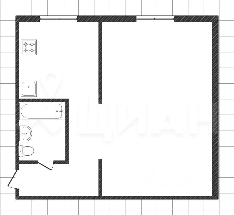 Планировка этой квартиры по данным Циан