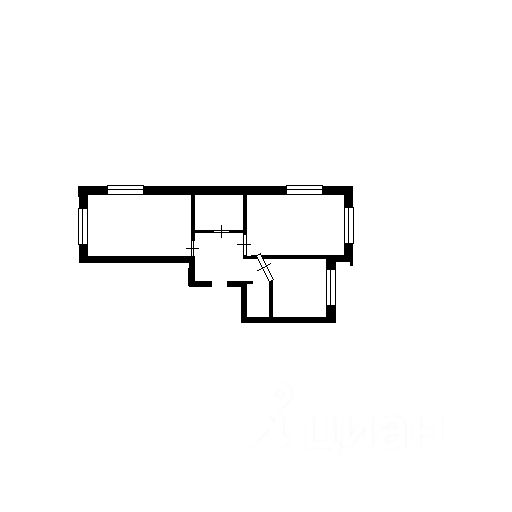 Планировка этой квартиры по данным Циан