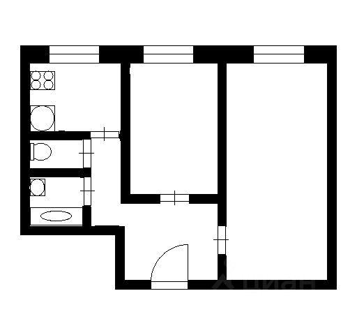 2-комн., 44,2 м², 1/9 этаж
