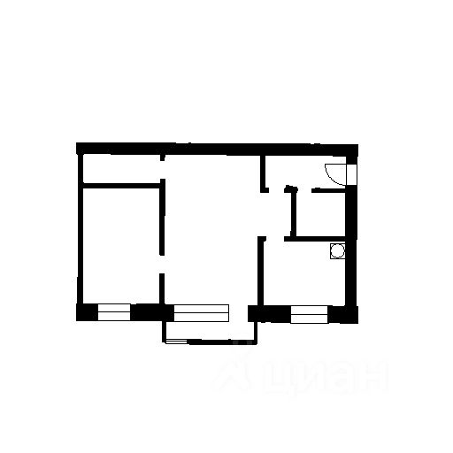 Планировка этой квартиры по данным Циан