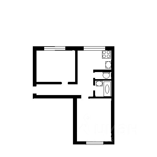 Планировка этой квартиры по данным Циан