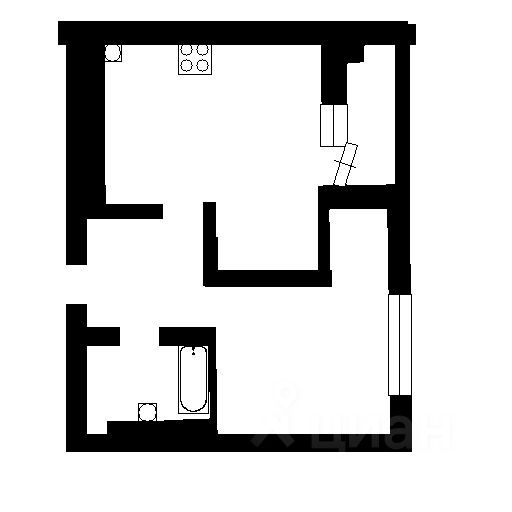 Планировка этой квартиры по данным Циан