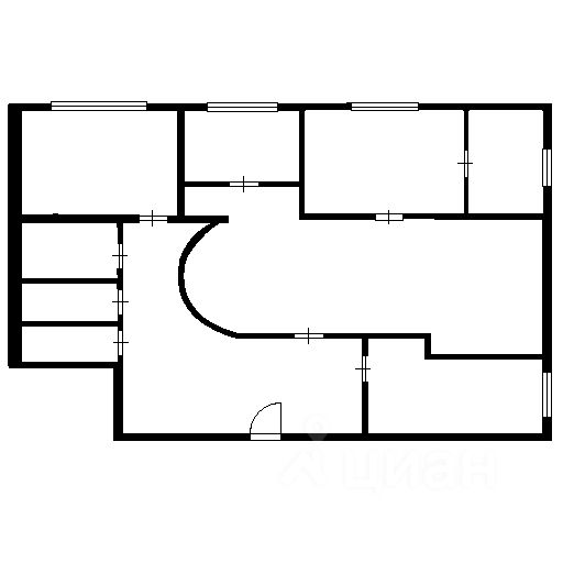 Планировка этой квартиры по данным Циан