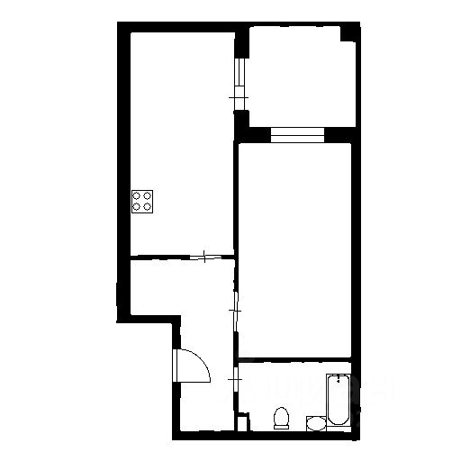 Планировка этой квартиры по данным Циан