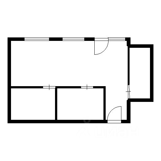 Планировка этой квартиры по данным Циан