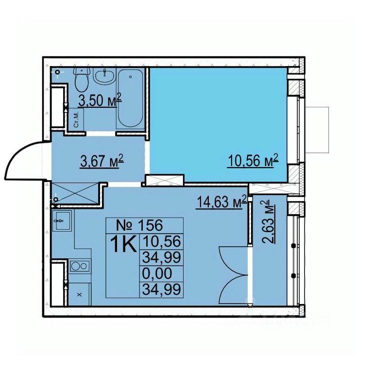 Продается1-комн.квартира,34,99м²