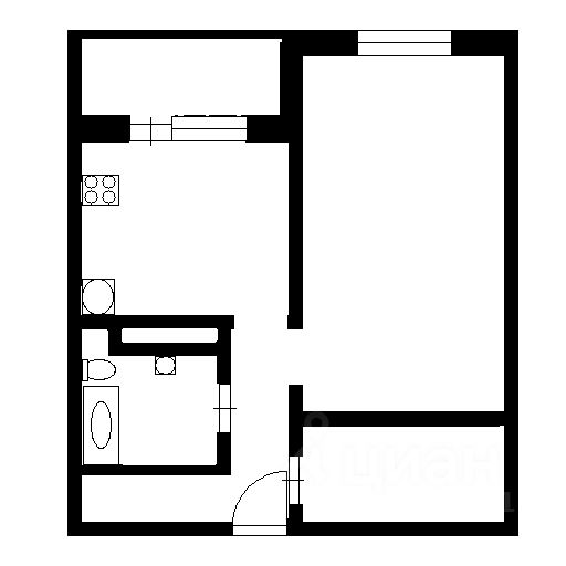 Планировка этой квартиры по данным Циан