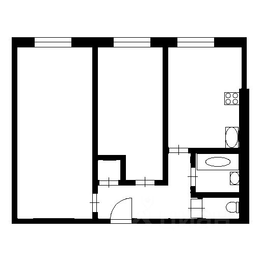 Планировка этой квартиры по данным Циан