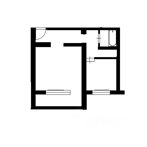 Планировка этой квартиры по данным Циан