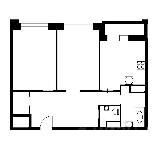 Планировка этой квартиры по данным Циан