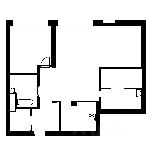 Планировка этой квартиры по данным Циан