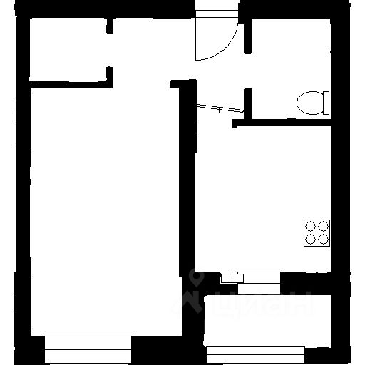 Планировка этой квартиры по данным Циан