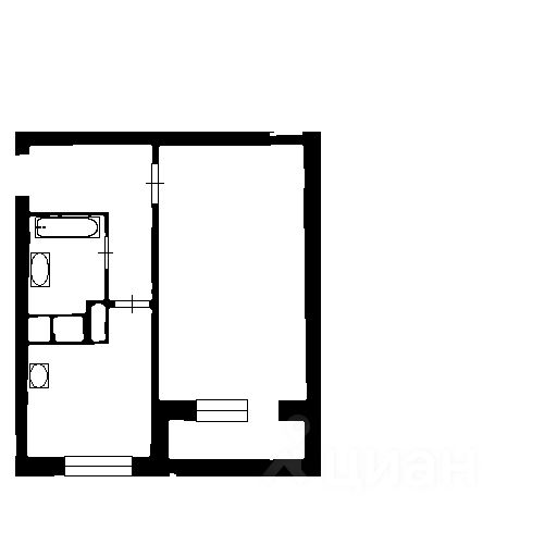 Планировка этой квартиры по данным Циан
