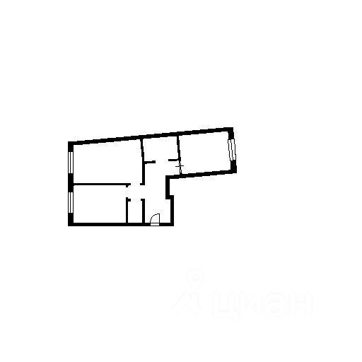Планировка этой квартиры по данным Циан