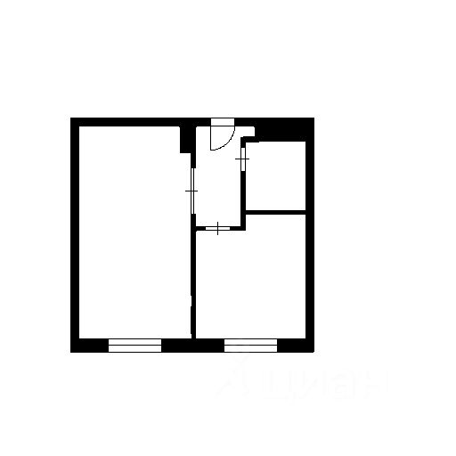 Планировка этой квартиры по данным Циан