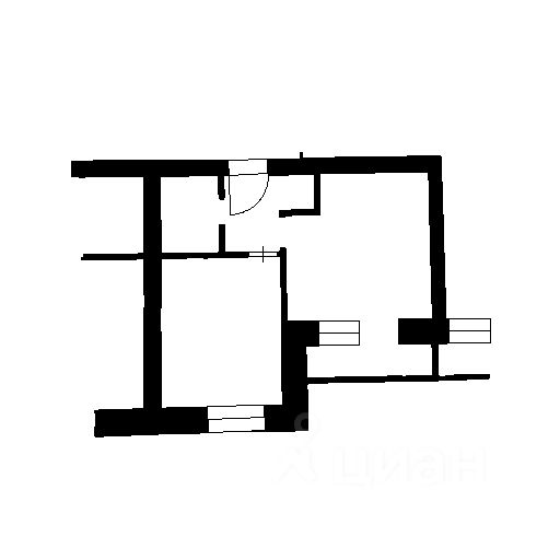 Планировка этой квартиры по данным Циан