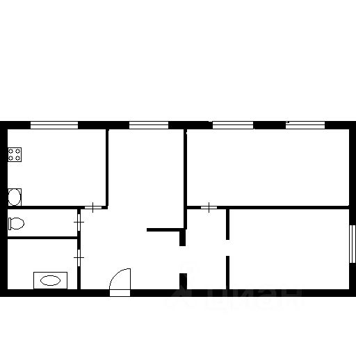 Планировка этой квартиры по данным Циан