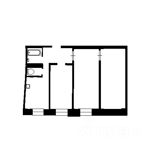 Планировка этой квартиры по данным Циан