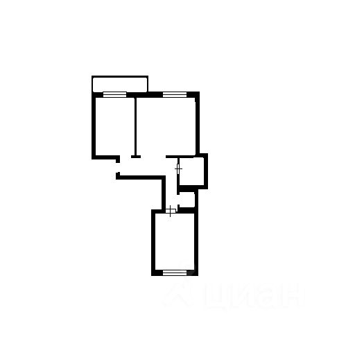 Планировка этой квартиры по данным Циан