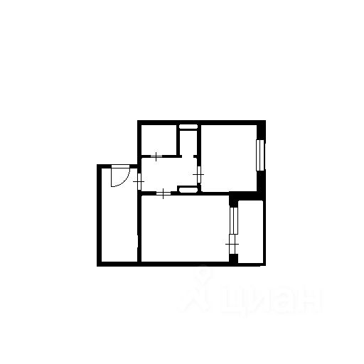 Планировка этой квартиры по данным Циан