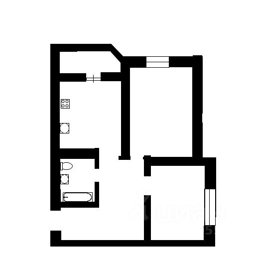 Планировка этой квартиры по данным Циан