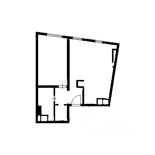 Планировка этой квартиры по данным Циан