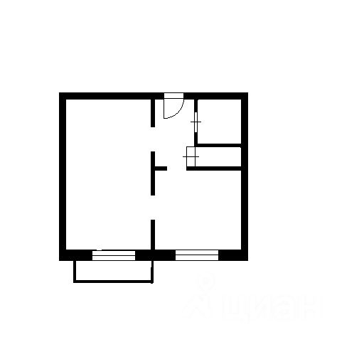 Планировка этой квартиры по данным Циан