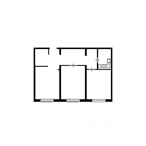 Планировка этой квартиры по данным Циан