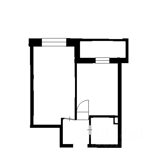 Планировка этой квартиры по данным Циан