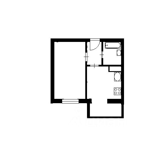 Планировка этой квартиры по данным Циан