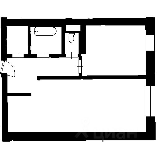 Планировка этой квартиры по данным Циан