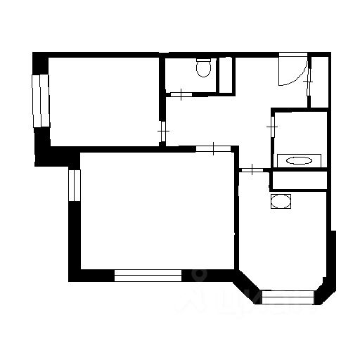 Планировка этой квартиры по данным Циан